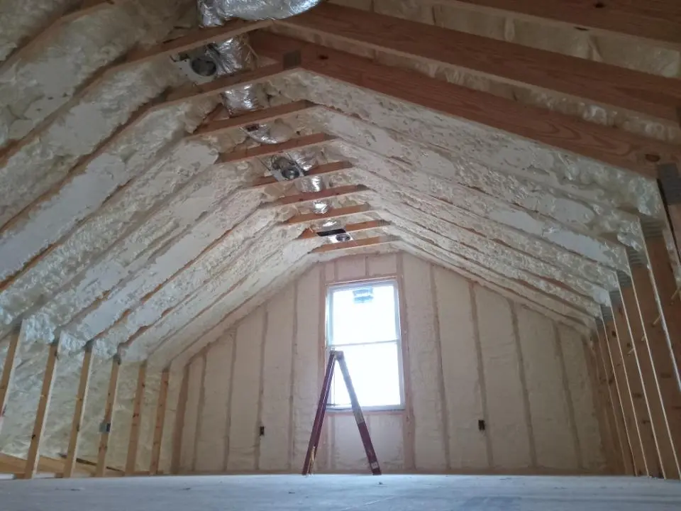 Spray foam roofing application for Crawl Space Insulation project in Goldsboro